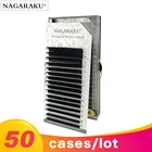 Ресницы NAGARAKU для наращивания из искусственной норки, индивидуальные ресницы смешанного качества, 7-15 мм, 50 коробок