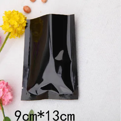 

100Pcs/Lot 9*13cm Open Top Black Plating Aluminium Foil Bags Food Coffee Storage Package Heat Seal Proof Mylar Foil Vacuum Pouch
