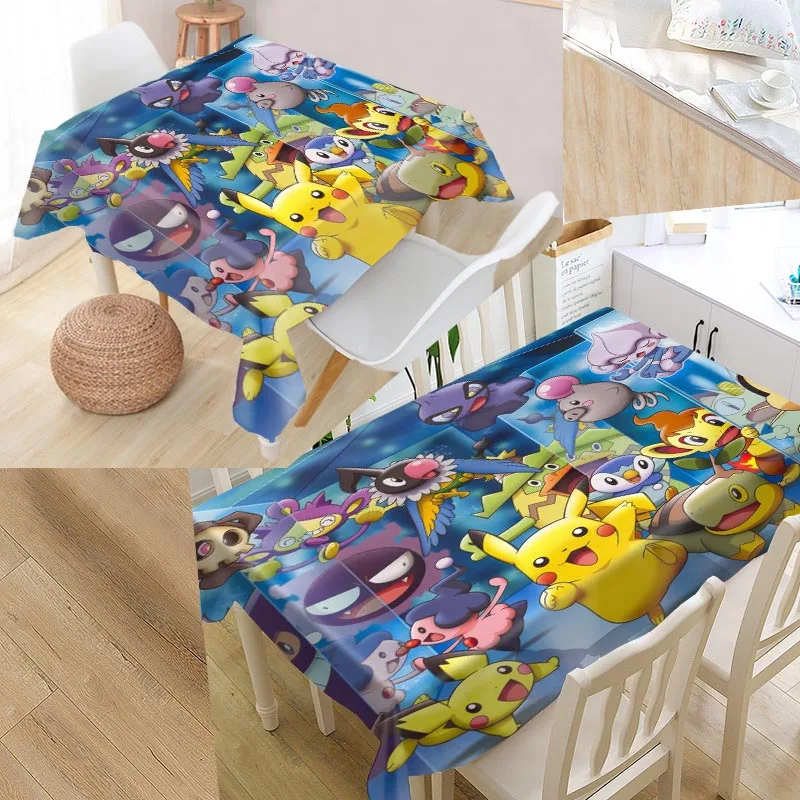 tablecloth Покемон стол печать обложек влагостойкая скатерть больше размер скатерти кухня свадебное оформление отеля - Цвет: tablecloth