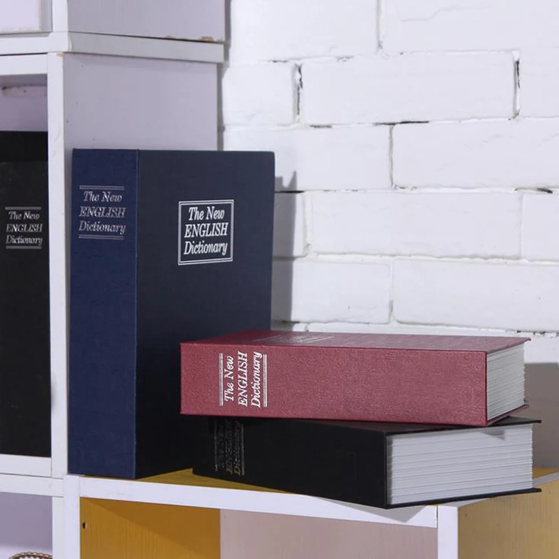 English Dictionary Safe Book Bank Shaped Piggy Bank Metal Coin Bank Money Box Figurines Saving Money Home Decor Gift For Kids