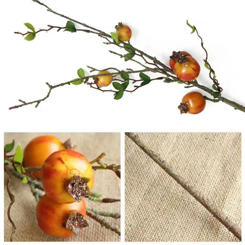 Новые искусственные гранатовые фруктовые ветки для цветочной композиции фрукты