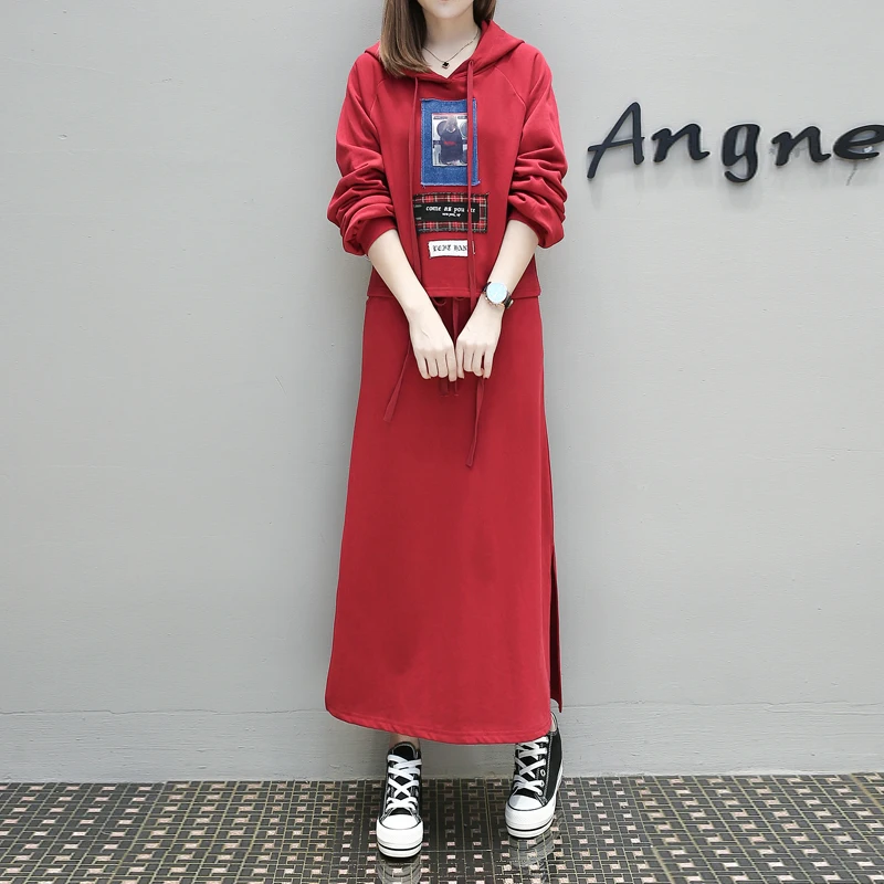 Женский спортивный костюм весна осень 2019 женский повседневный хлопковый свитер