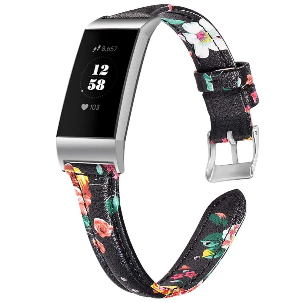 

Ktab Watch Bands for Fitbit Charge 3 Leather Bands Sport for Women Genuine Leather Band Replacement Strap for Fitbit Charge 3