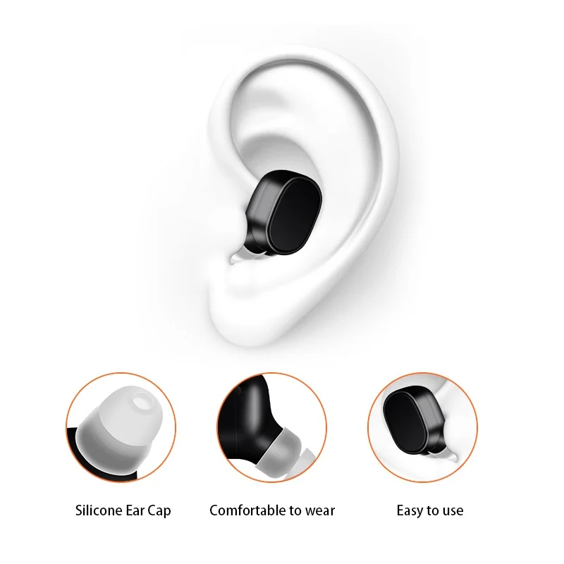 DISOUR X12 Wireless Bluetooth Earphone Mini Single Noise Cancelling Earbud For Xiaomi Portable Headset HandsFree fone de ouvido |