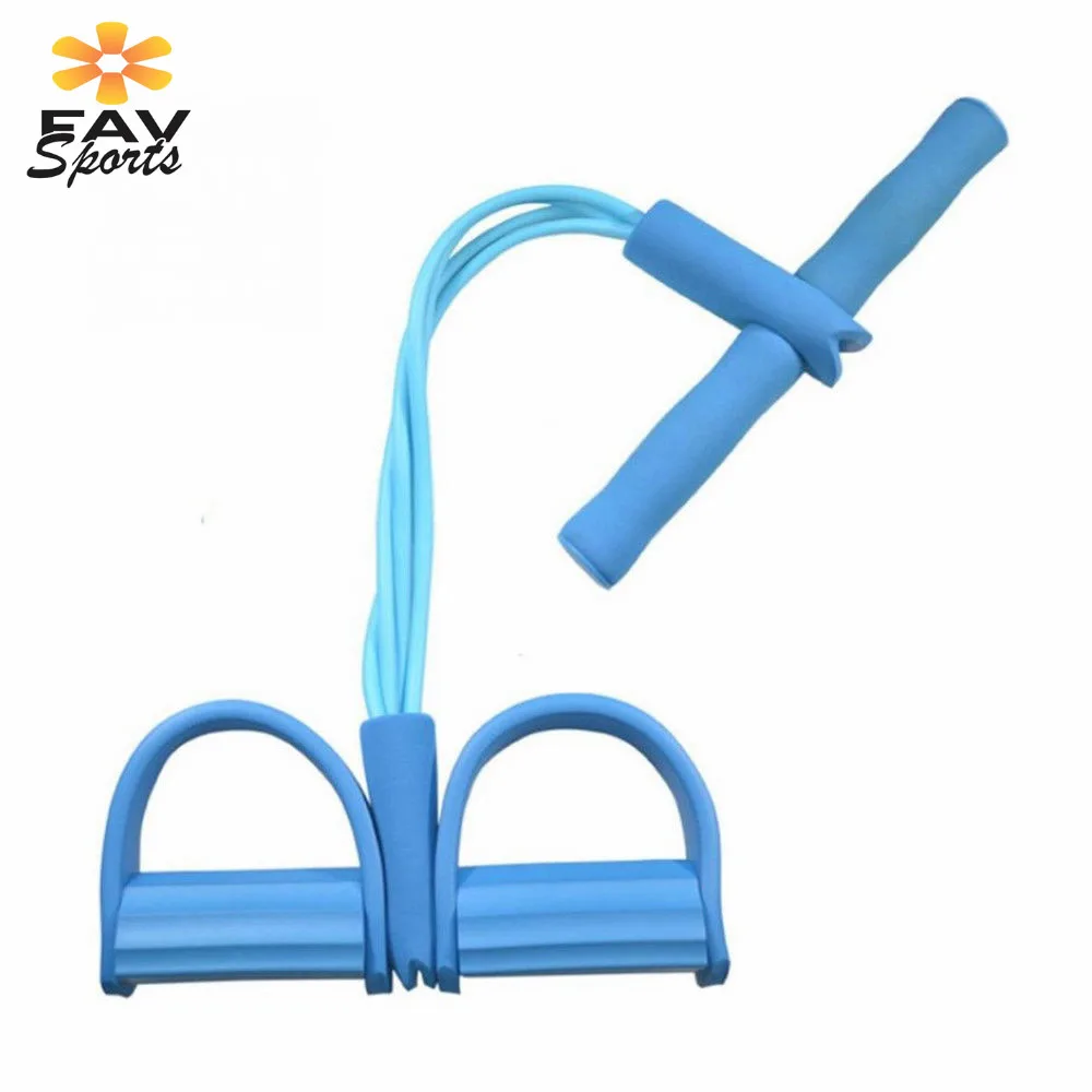 Бодибилдинг 4 трубки фитнес Резистентные ленты латексные педали тренажер для