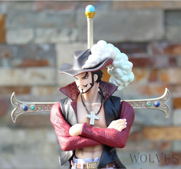 Аниме one piece P. O. PDX Oka Shichibukai Hawkeye Dracule Mihawk ПВХ Модель Фигурки игрушки 26 см