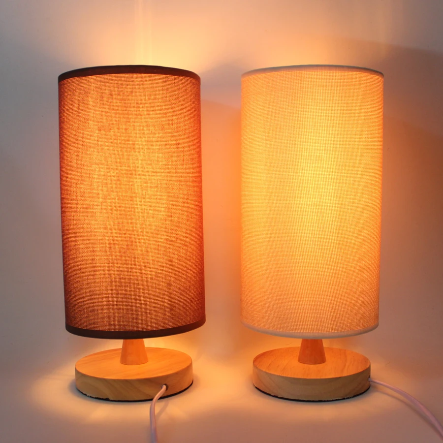 Современная прикроватная деревянная настольная лампа для спальни свет AC 110 V/220 V