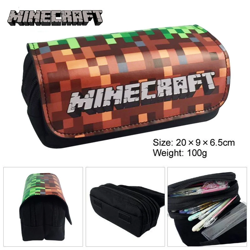 Minecraft пенал многофункциональный школы Сумки для карандашей большой Ёмкость
