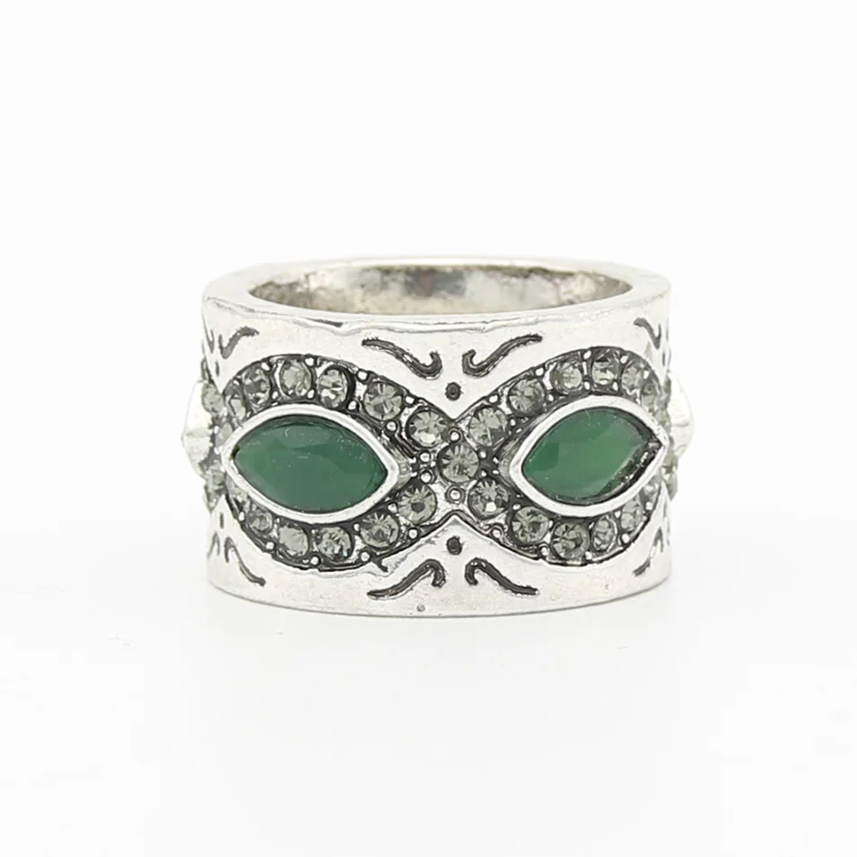 Женское кольцо на палец Винтажное серебряного цвета с разноцветным покрытием из