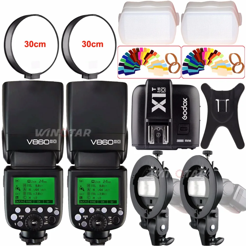 Вспышка Godox V860II TTL Speedlite GN60 HSS 1/8000s с литий ионной батареей и фотовспышкой для Canon Nikon