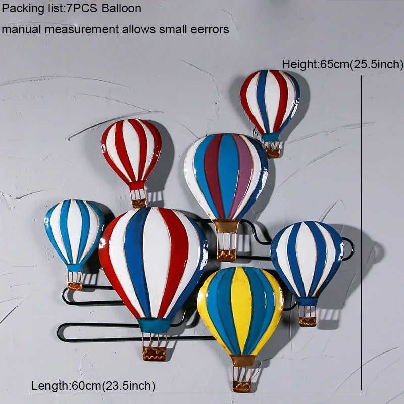 Средиземноморский Железный красочный воздушный шар настенное украшение для