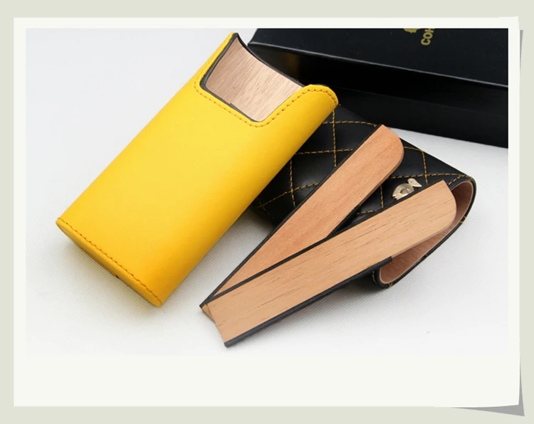 COHIBA сигарные коробки 3 держатели путешествия PU кожаный портсигар обернутый кедровый трубчатый мини-хьюмидор с Милая подарочная коробка