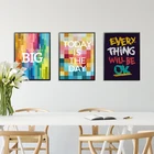 Офисные плакаты с принтом живопись воодушевляющая учебная комната настенное Искусство Холст Гостиная домашний декор современные вдохновляющие настенные картины