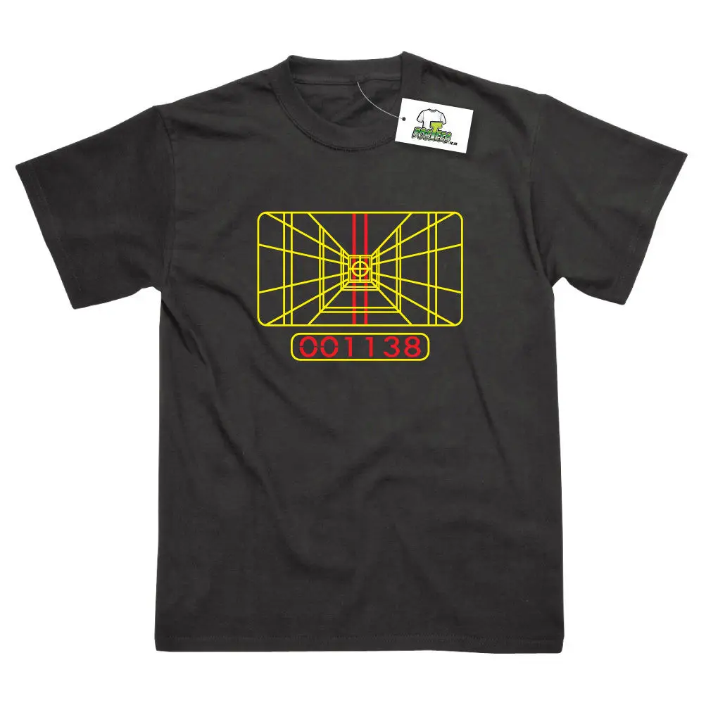 X Wing Death Star Target Computer Inspired by Wars футболка с принтом Топ Футболка 100% хлопок Humor Мужская