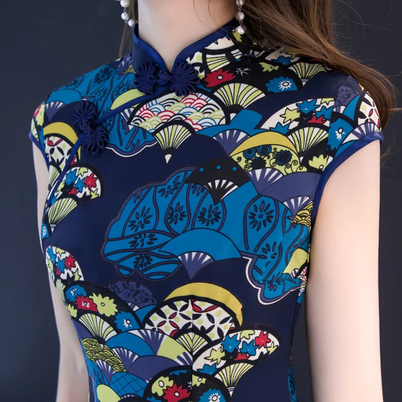 Традиционное китайское платье Cheongsam Qipao платья Русалочки для женщин 2019 халат