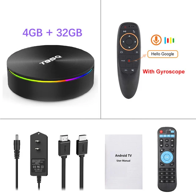4G32G and G10 RC Android 8,1 телеприставка T95Q 4 Гб 64 Гб Smart IPTV 4 K HD DDR3 Amlogic S905X2 четырехъядерный двухдиапазонный 2,4G& 5G WiFi H.265 медиаплеер - Цвет: 4G32G and G10 RC