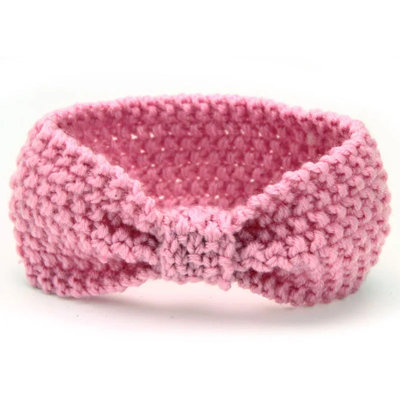 Cute Baby Girl Headbands Knitted Newborn Baby Bows Haarband Turban Head Warm head band Infant Toddler Hair band Bebes Acessorios