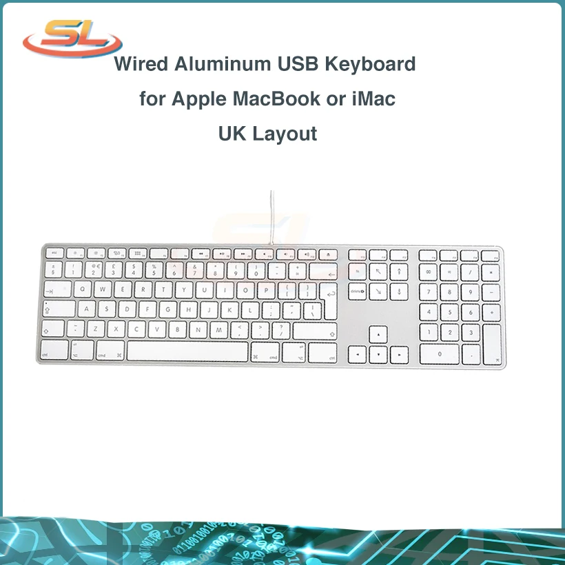 Алюминиевая Проводная USB клавиатура A1243 с 10 клавишной цифровой клавиатурой MB110LL/A