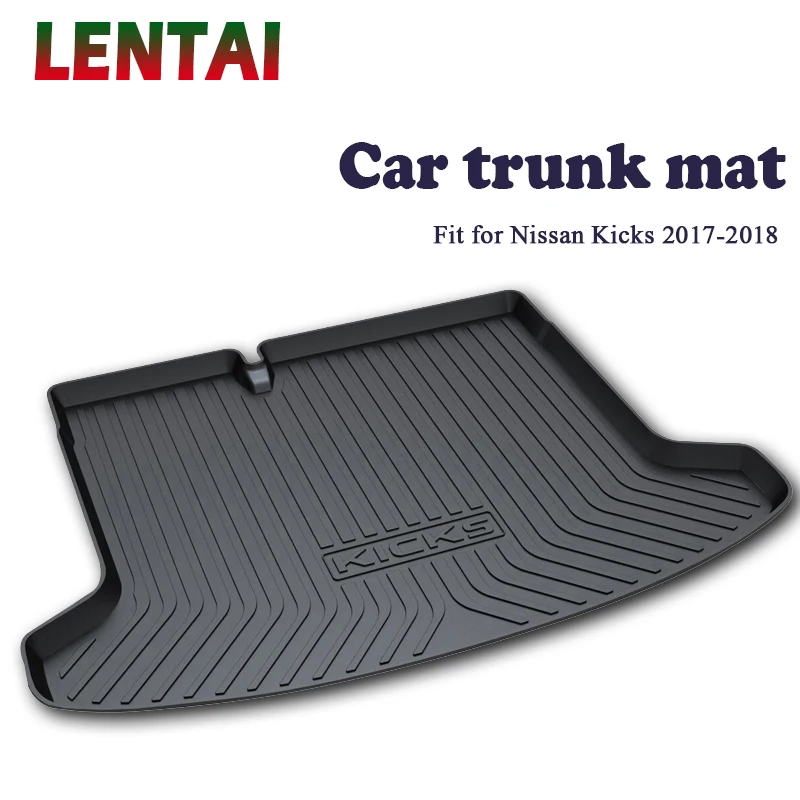 EALEN 1PC Car rear trunk Cargo mat For Nissan Kicks 2017 2018 Car Boot Liner Tray Waterproof carpet Anti-slip mat Accessories