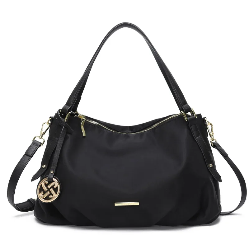 JIANXIU Brand Women Handbag Nylon 3 Color Female Top-hand Bag Casual Shoulder Crossbody Bags For Women New Large Size Tote - Цвет: Black