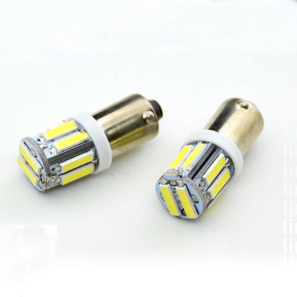 Yushuangyi оптовая продажа 100 шт. BA9S T4W 10 SMD 7014 7020 светодиодный 10SMD Авто Индикатор