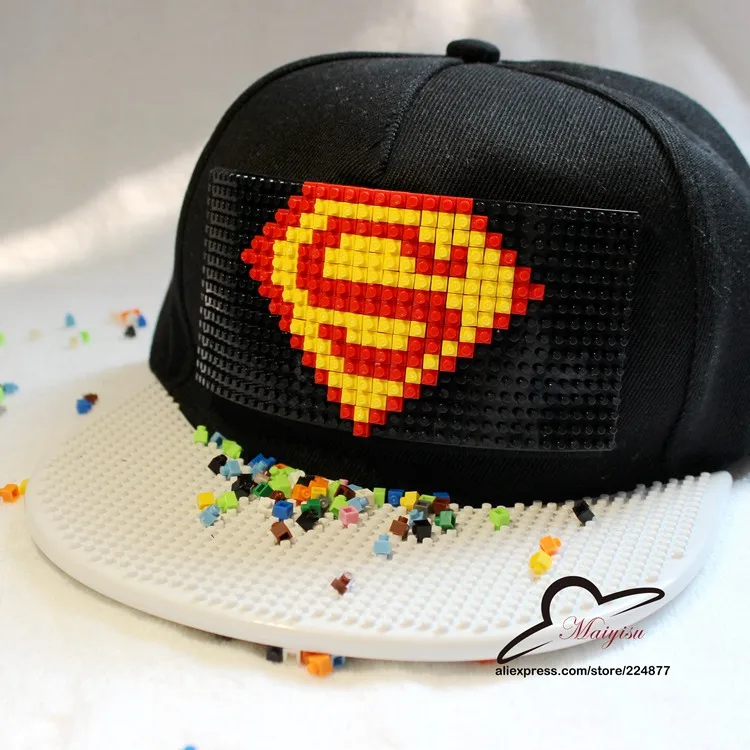Модные Мультяшные лягушки дизайн DIY Кирпич Snapback шапки для мужчин летние мозаики крутая шляпа для женщин съемные шапки - Цвет: 44