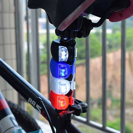 Лидер продаж Велоспорт Предупреждение светильник силиконовый Велосипедные Фары