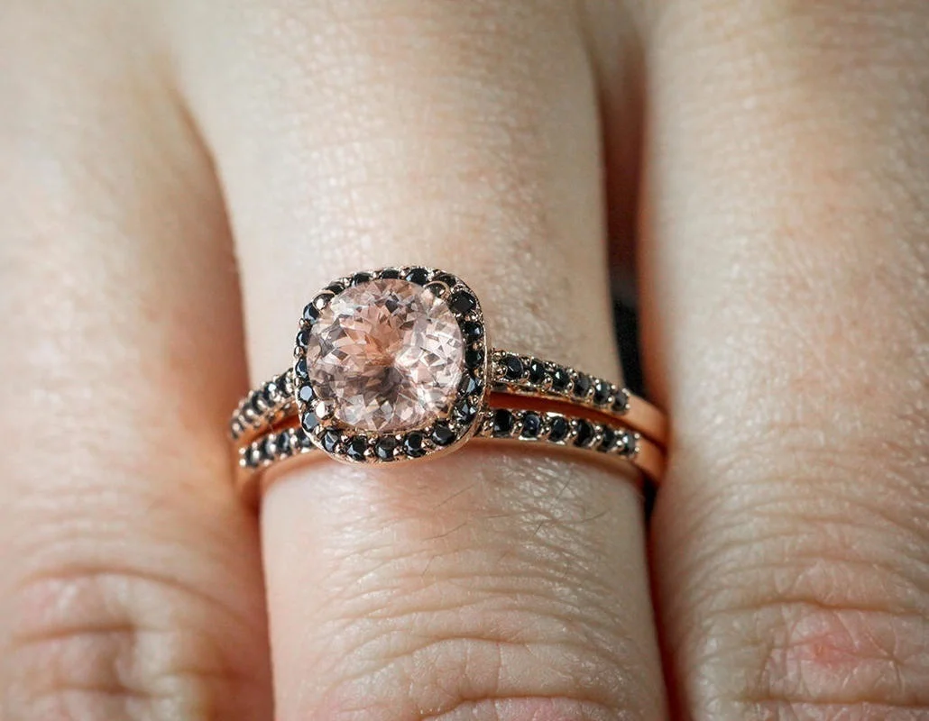 Серебро 925 пробы роза цветок свадебное кольцо ювелирные украшения Винтаж Diamante