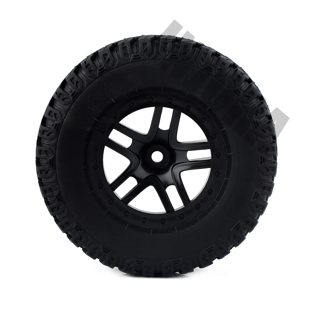 INJORA 4 шт. обода колеса и шины Набор для 1/10 RC короткий ход грузовик Traxxas Slash VKAR 10SC HPI RC модель автомобиля
