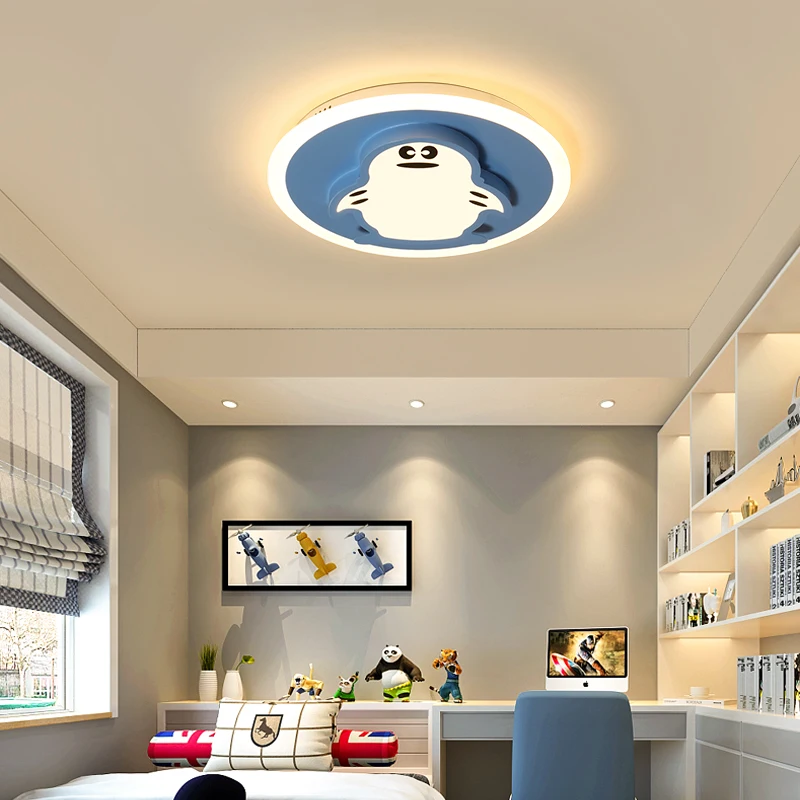 

Children's room light minimalist modern boys and girls bedroom lamp creative ceiling lamp circular LED cartoon room luminaire