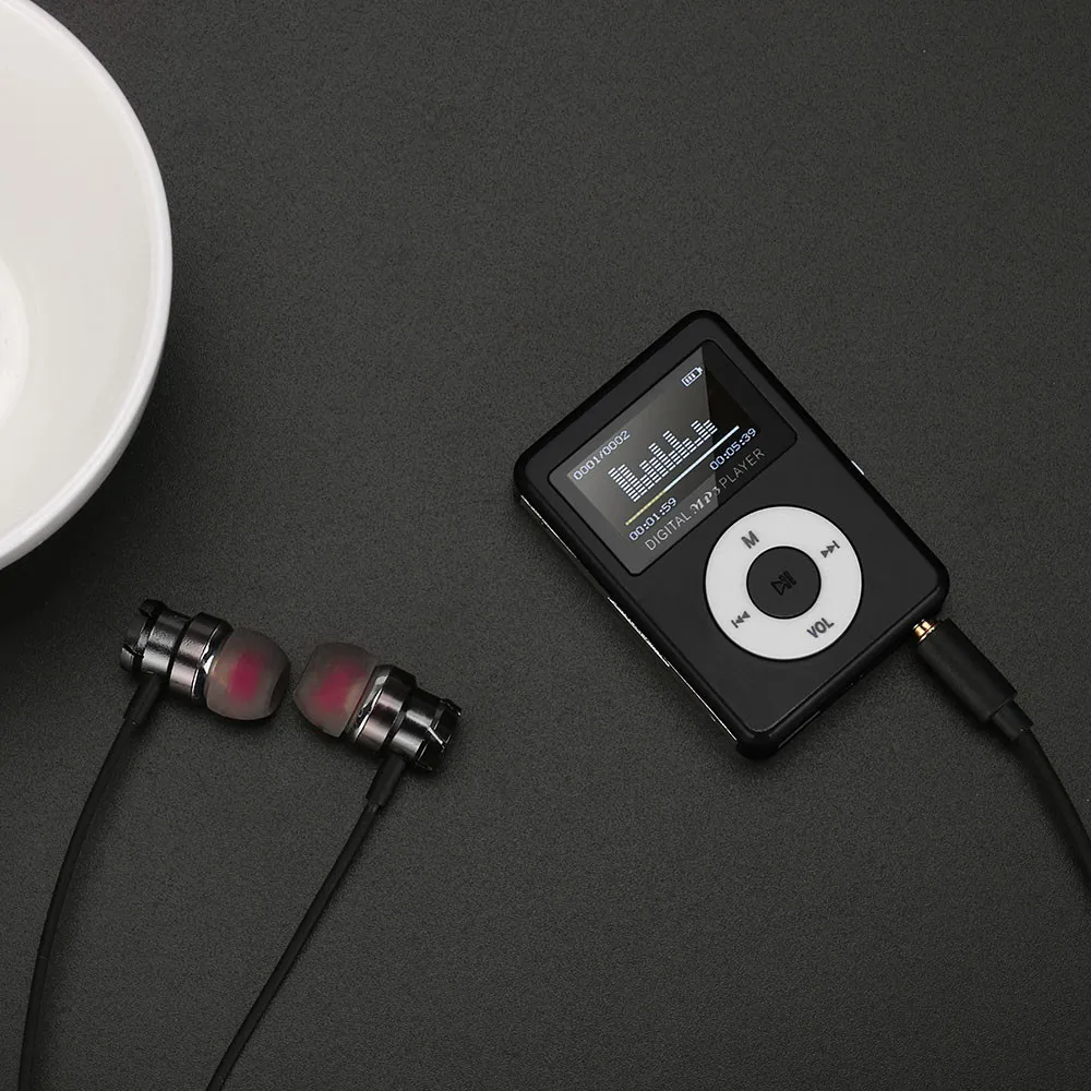 USB мини MP3-плеер ЖК-экран Поддержка 32 ГБ Micro SD TF карта Мода Мини Спорт MP3 плеер Высокое качество