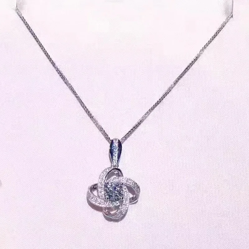 Jewelry 18K gold natural South African Diamond Necklace Wedding gifts HI002 with a certificate with a certificate
