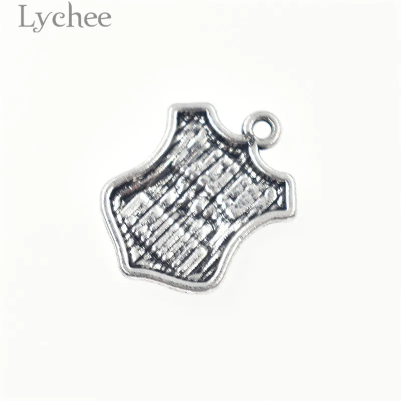 Lychee 10 шт. модный сплав Полицейский отдел значок-Подвеска модный серебряный цвет резные подвески DIY товары для бижутерии ручной работы