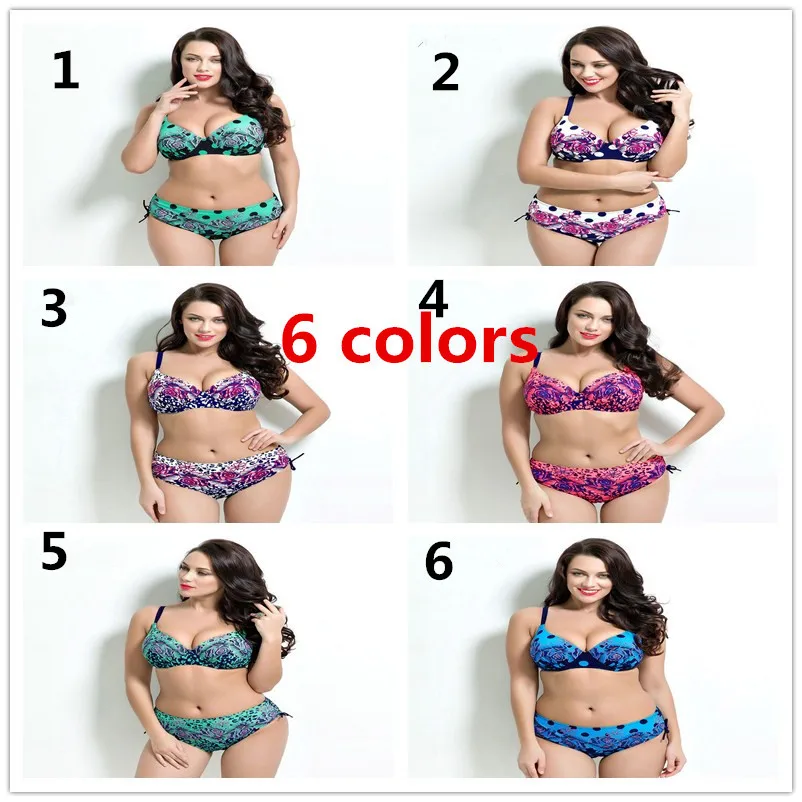 2017 plus size bikini set Bathing Suit Push up bikinis women Large Cup Bikini Women Swimwear Sexy Swimsuit |