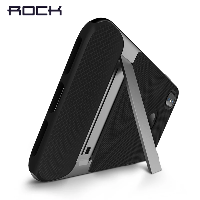 TPU+ PC для IPhone X чехол ROCK Royce держатель серии Подставки антидетонационных защитный чехол для Iphone X 10 Телефон задняя крышка