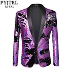 Пиджак PYJTRL Tide Мужской, Модный Двуцветный блейзер в стиле панк, ночного клуба, бара, диджея, певицы, пиджак, костюмы