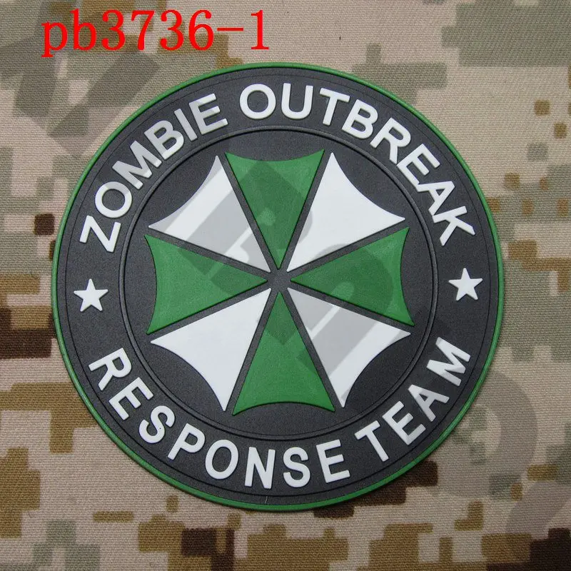 PB3736 Green 3D ПВХ заплатка "зонтик" Корпорация ZRT зомби OUTBRESK ответная команда - Цвет: PB3736 Green