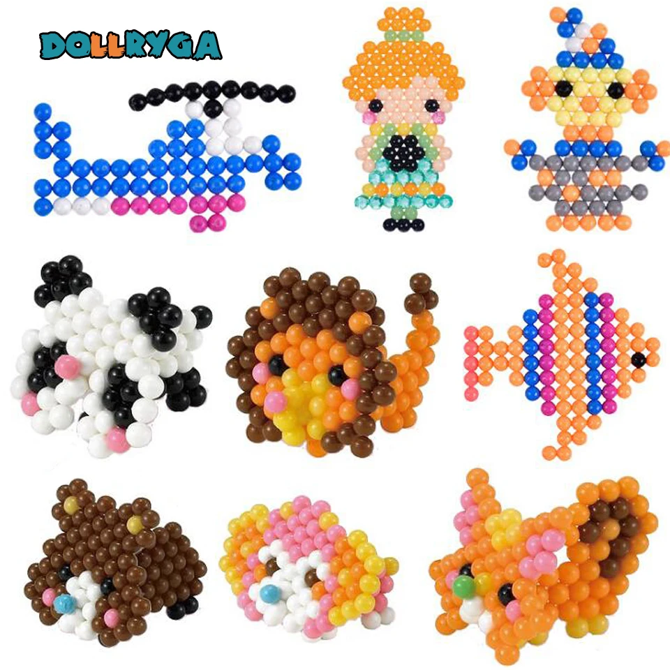 Волшебные бусины DOLLRYGA сделай сам с распылителем воды 500 г 6000 шт. прозрачные