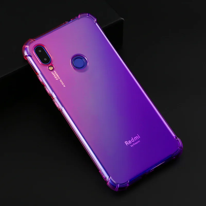 Xiaomi Redmi Note 7 Case Cover Color Gradual Change TPU Phone Cases for 8 Pro Mi 9 Se CC9 CC9e Go |