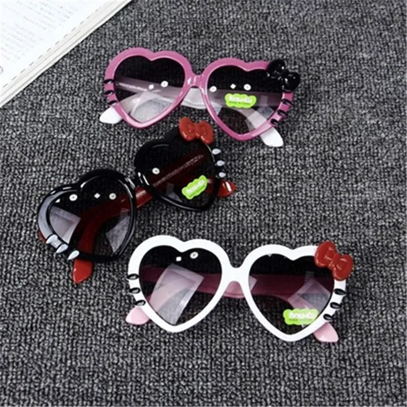 Модные детские солнцезащитные очки, милые детские очки принцессы Hello-Glasses высокого качества для мальчиков и девочек, очки кошачий глаз UV400