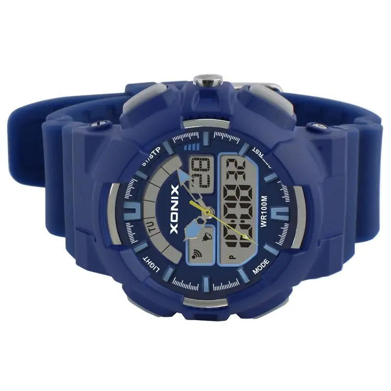 Спортивные Брендовые мужские спортивные часы аналогово цифровые светодиодные