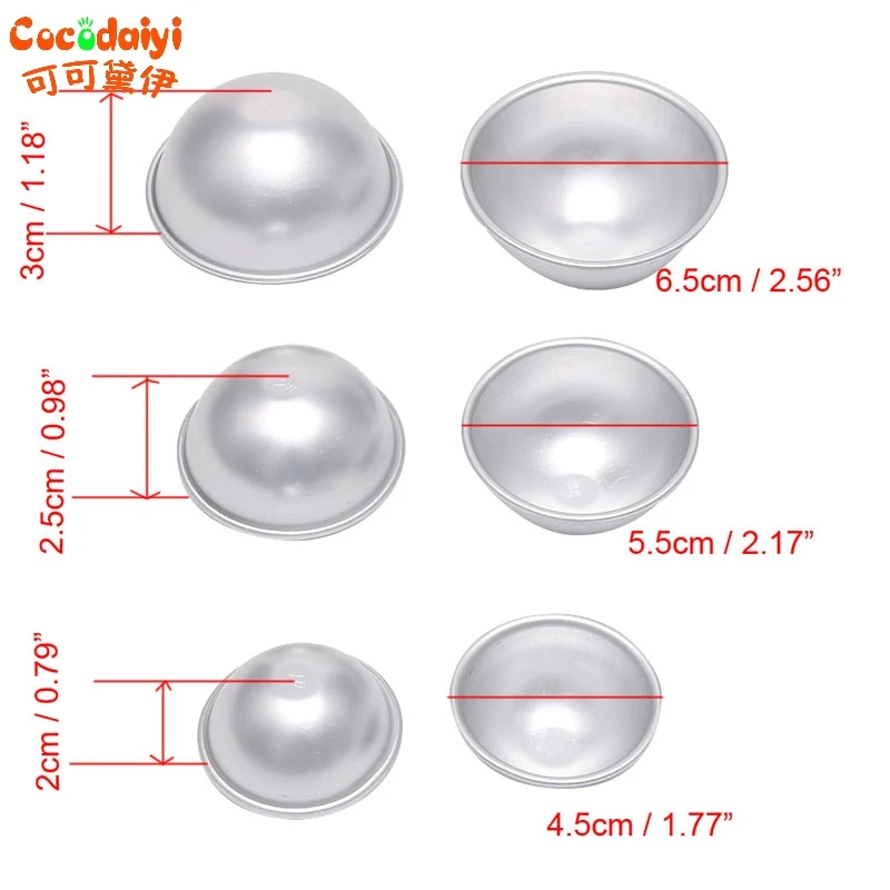 Шаровая алюминиевая полукруглая форма для ванной бомба торта Форма выпечки