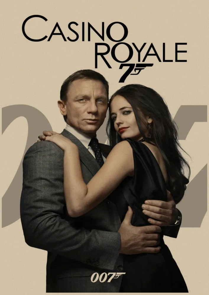 Украшение в стиле ретро постер фильма &lt007 казино Royal&gt Наклейка на стену для