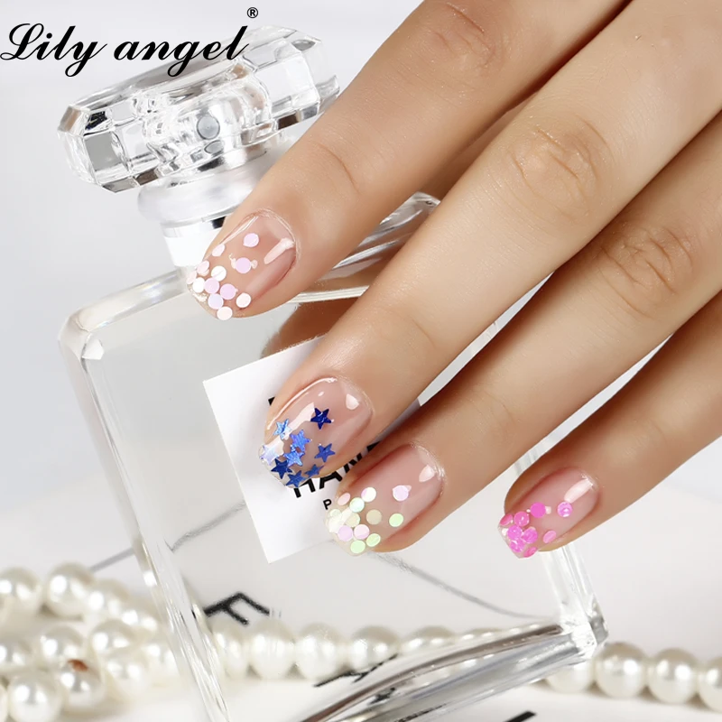 Акриловый порошок для ногтей LiLy Angel блестящий УФ гель украшения маникюра|Блестки