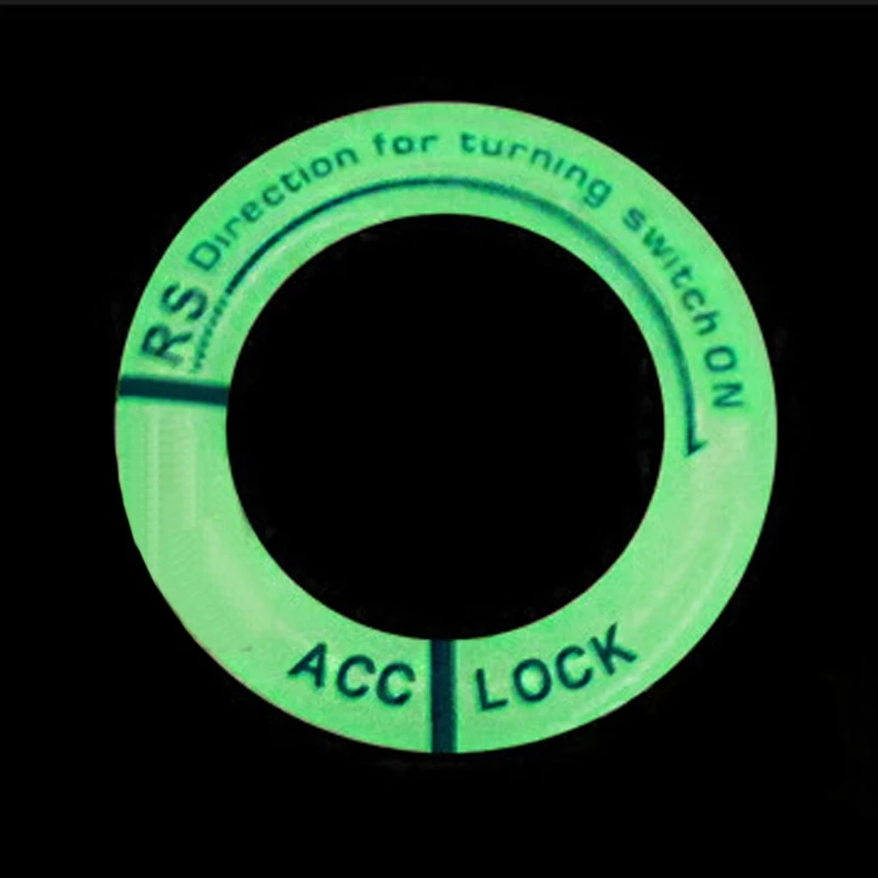 Светящийся Автомобильный ключ кольцо Отверстие наклейка Lumunous зажигание