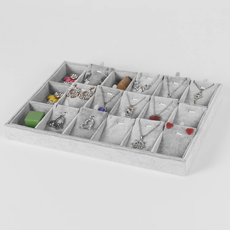 Подвеска для ювелирных изделий из бархата черного/серого цвета 35 х24 см |