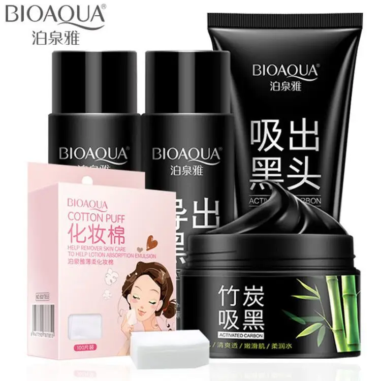 BIOAQUA с бамбуковым углем для удаления черных точек набор маска уменьшения пор |