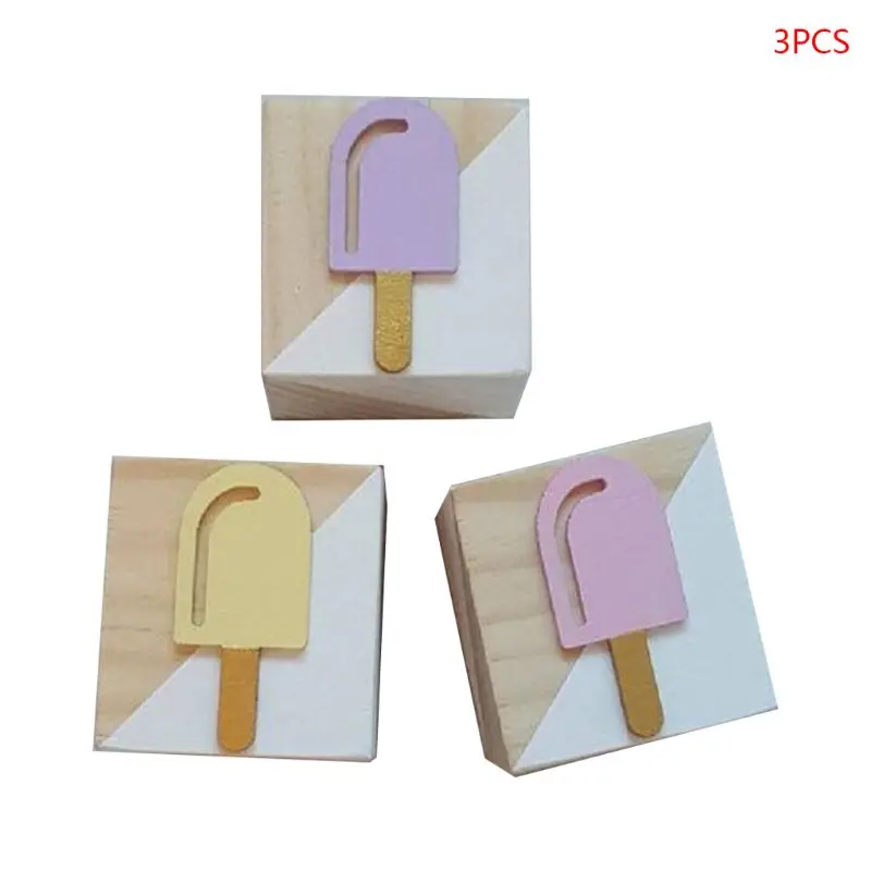 1-3 Pcs Детские украшения для фотографий, креативное украшение из цельного дерева, игрушечный блок, реквизит для фотосъемки, настольное украшение из мультфильма - Цвет: 1-3 Pcs