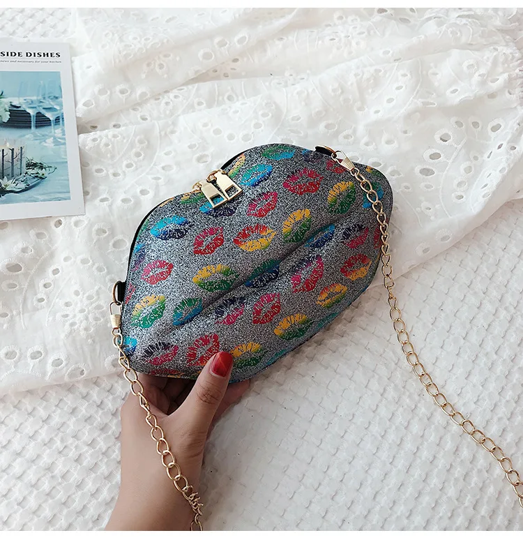 Сексуальная модная женская сумка-клатч из искусственной кожи с блестками и