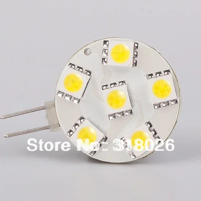 20 шт./лот LED G4 свет 12VDC 12VAC 6 светодиодов SMD 5050 с регулируемой яркостью белый теплый 1